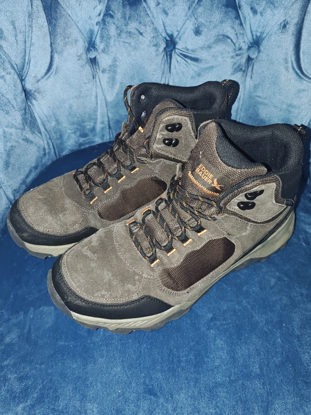 Eddie Bauer Olive Brown Waterproof Hiking Boots